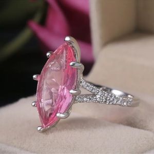 925 Silver Ring Creative Cubic Zircon Women Engagement Jewelry Gifts